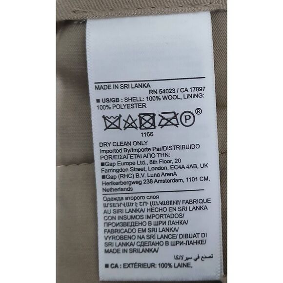 Banana republic mens dark gray 100% ITALIN virgin wool 34×30  trouser pants - Picture 12 of 12